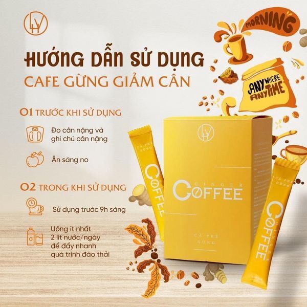 Cà phê gừng giảm cân Ginger Coffee hộp 20 gói