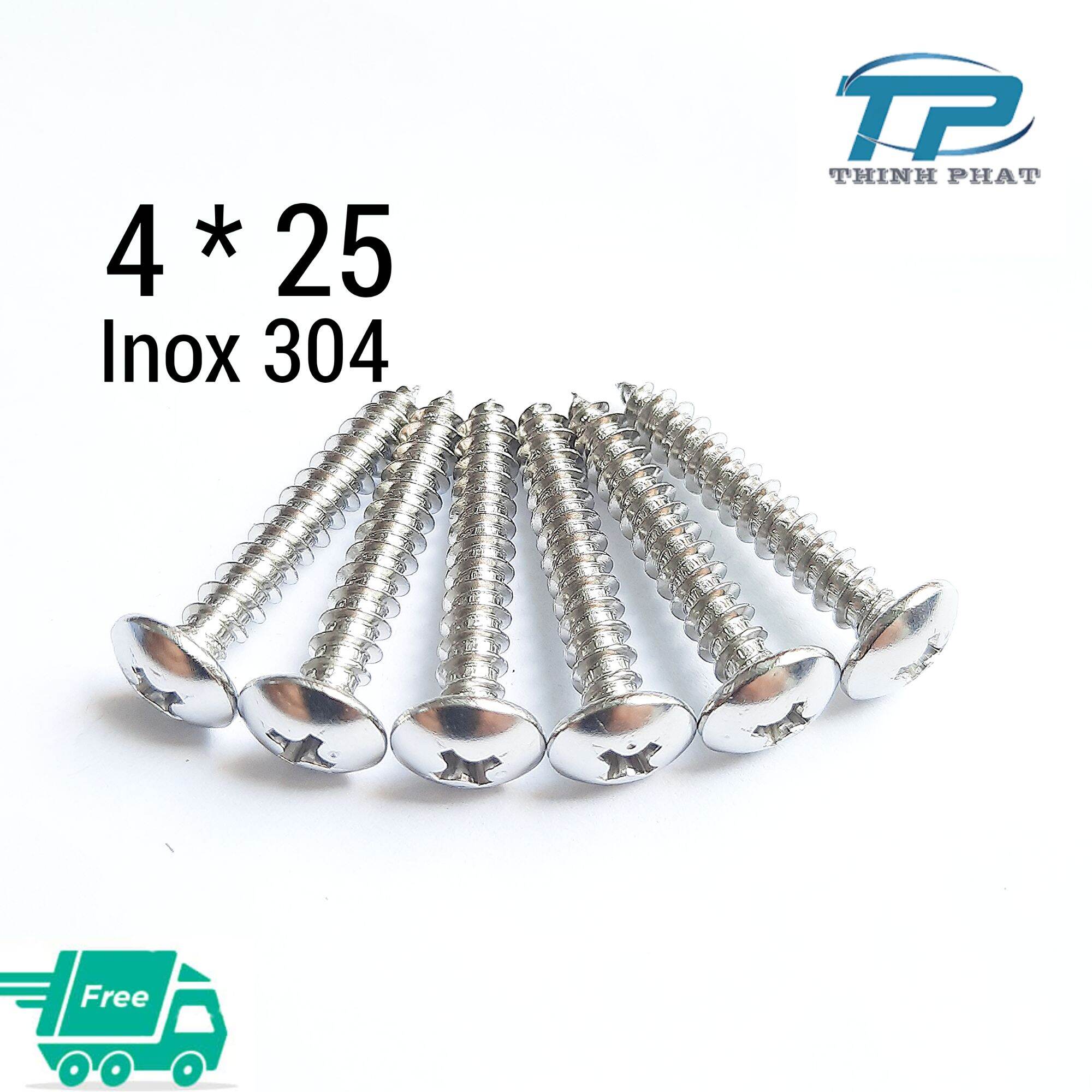 30 con vít inox 304 nguyên chất 4*25 chọn mua 30, 50 con hoặc 100 con sẽ rẻ hơn