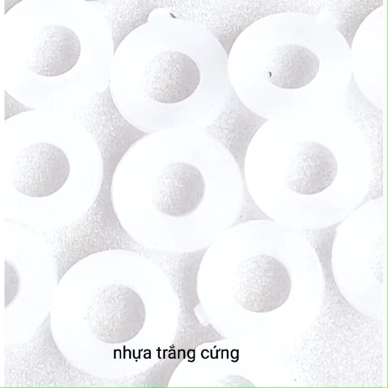 Lông đền Cao su trắng lổ 5ly x11 x50 gram...