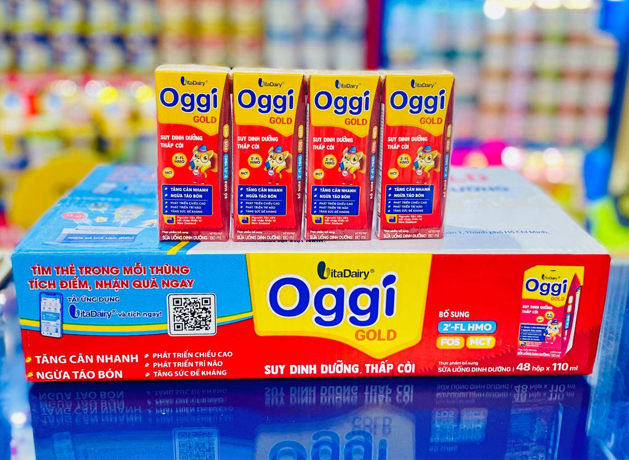 [Date 01/2025 Mẫu Thẻ Cào] Thùng 48 hộp sữa Oggi Suy dinh dưỡng Hộp pha sẵn 180 ml