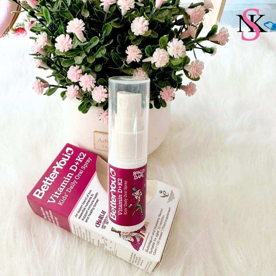 Vitamin D + K2 Dạng xịt Better You 15ml từ 1Y+