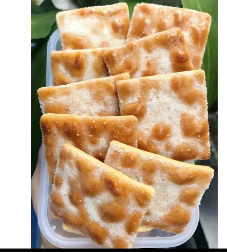 Bánh lạt đường vuông Túi zip 300gram (Bánh tuổi thơ)