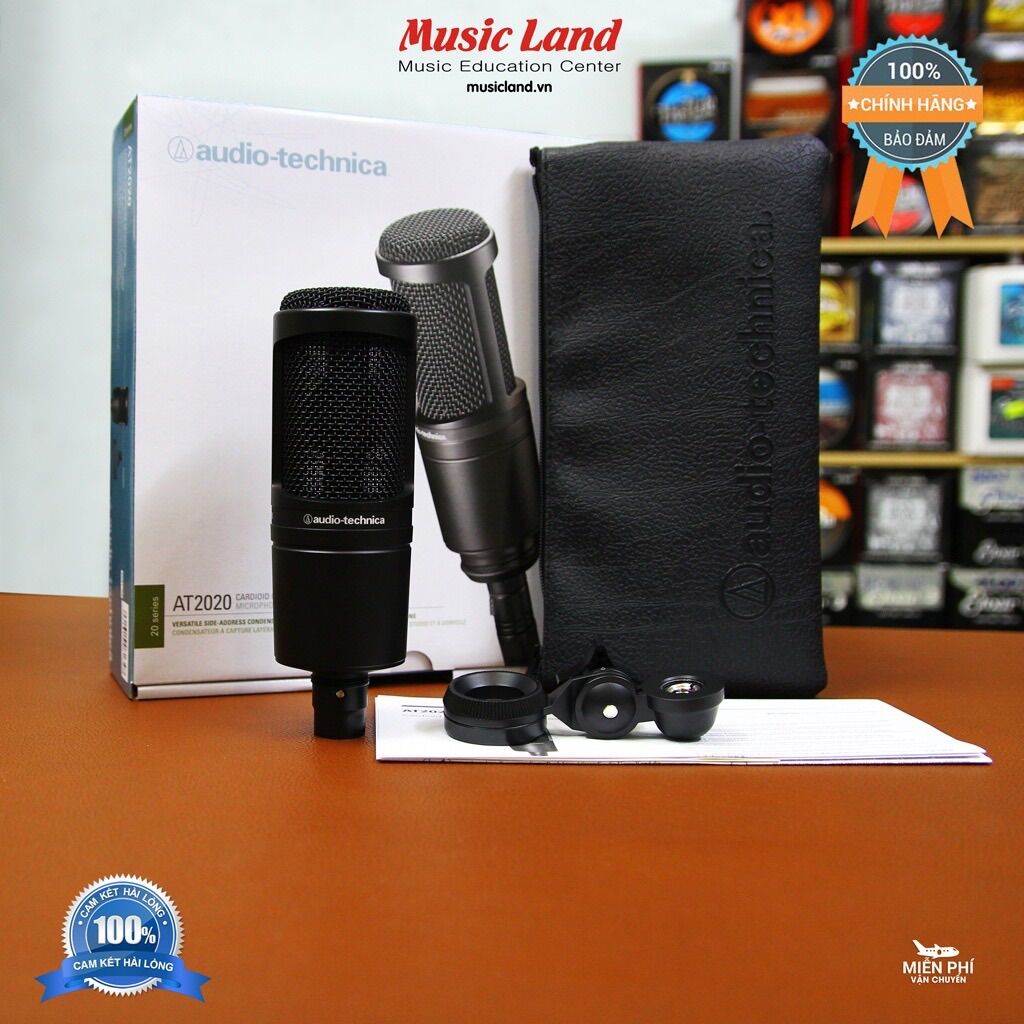 Mic Thu âm cao cấp Audio Technica AT2020 hãng chính hãng bảo hành 1 năm