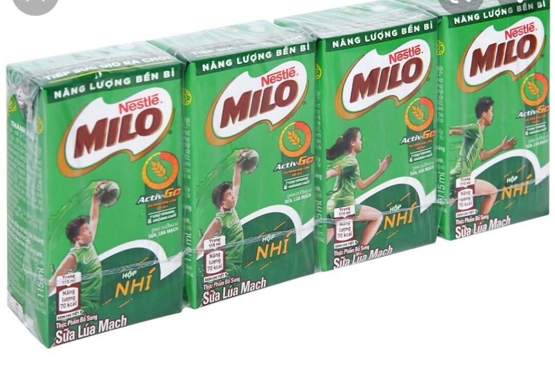 Combo 5 lốc sữa milo lúa mạch tiệt trùng 110ml