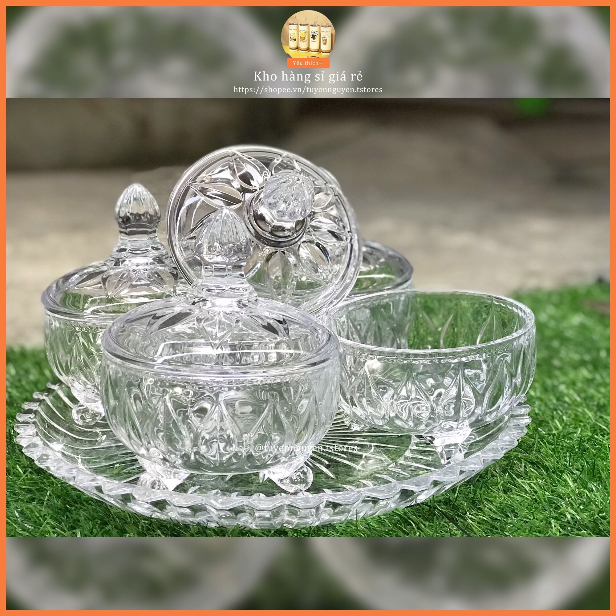Thố mứt thuỷ tinh cao cấp 704AB