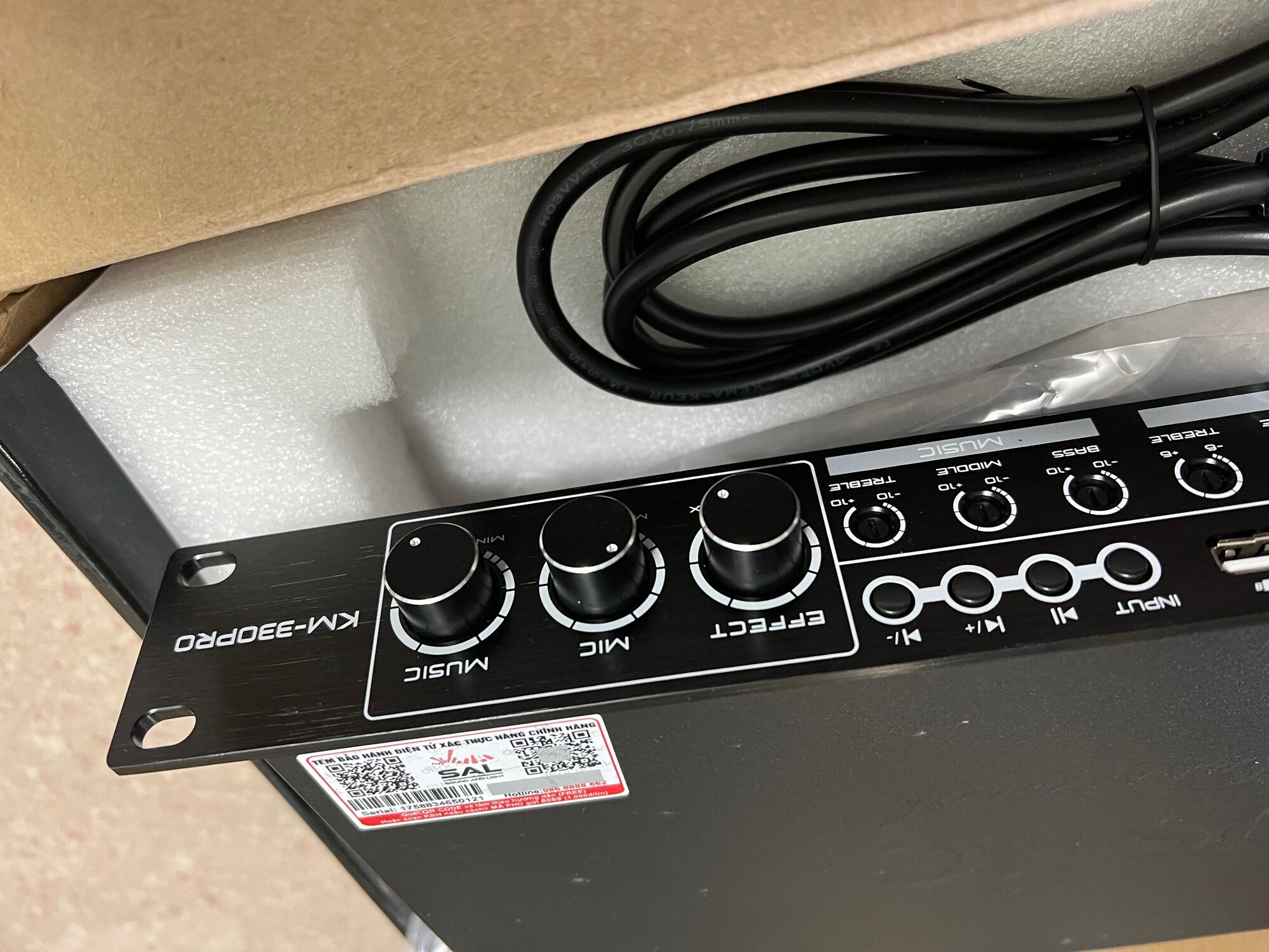 vang cơ db acoustic km 330 pro có reveb, remote