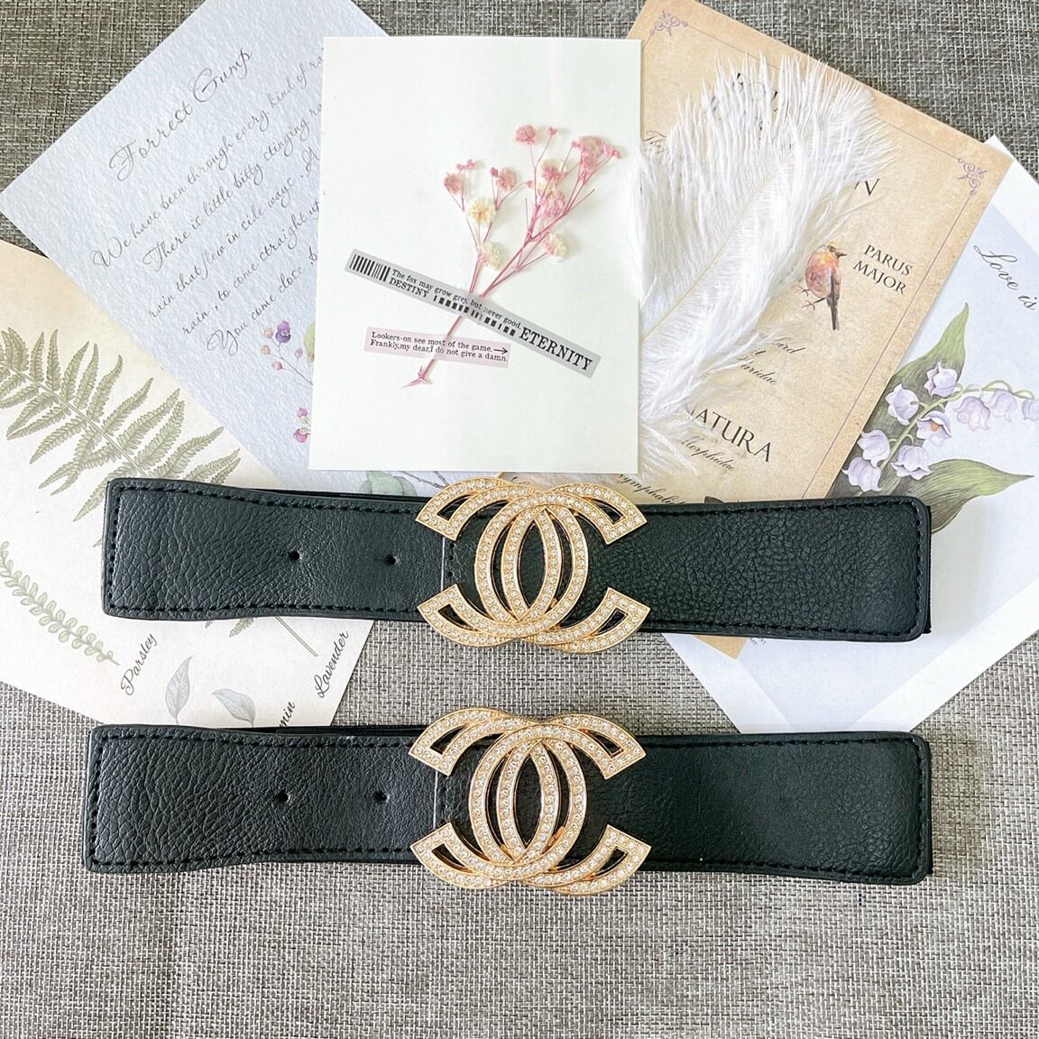 🌼Thắt lưng Dây nịt thun ( Đai váy ) móc da🌿 Bản5 cm 🌿 Lưng thun co giãn phối da
