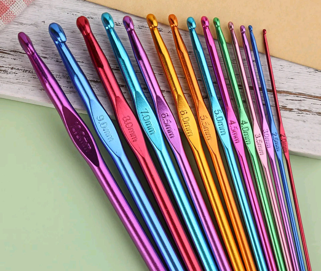 #setcombo bộ kim móc len 12 cây size từ 2mm đến 8mm