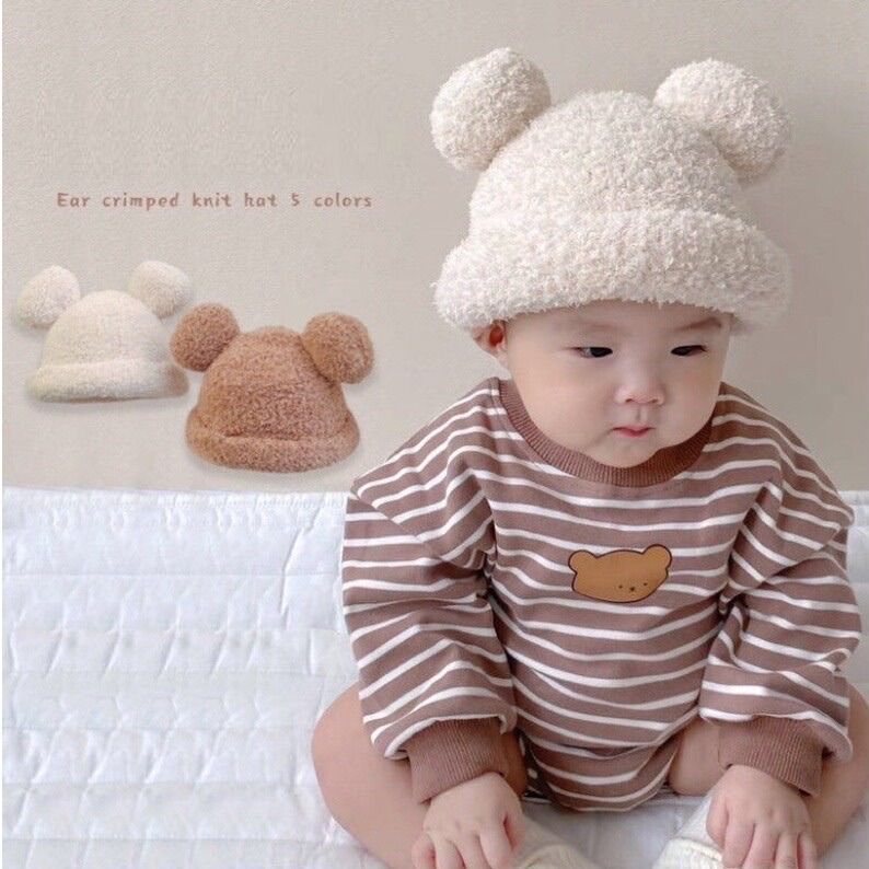Mũ len lông cừu Mickey cho bé từ 1 - 3 tuổi