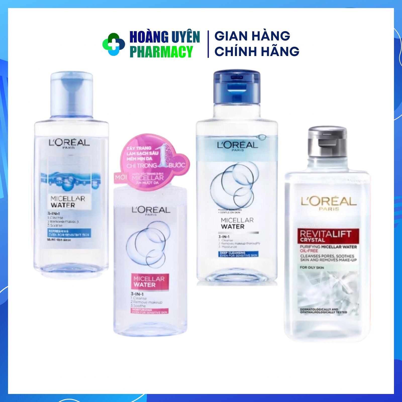 Nước tẩy trang L'oreal Paris 3 in 1 micellar water 95ml