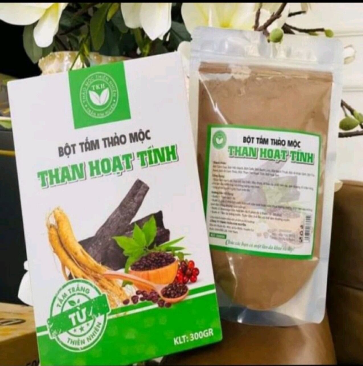 Bột tắm trắng cà phê than hoạt tính tkh