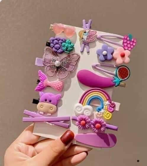 Set kẹp tóc 14 món cho bé gái