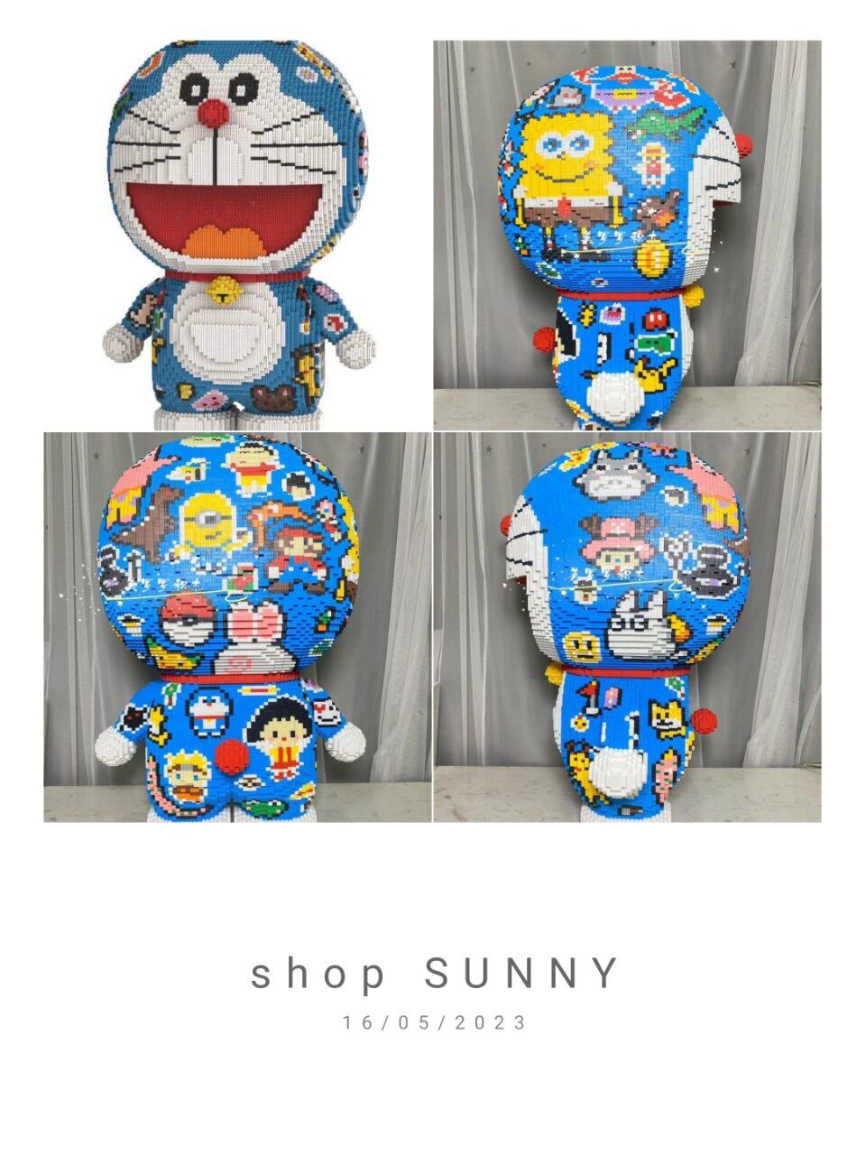 Đồ chơi lắp ráp mô hình Doraemon tatu khổng lồ, Mèo Máy 55cm Doreamon 55cm