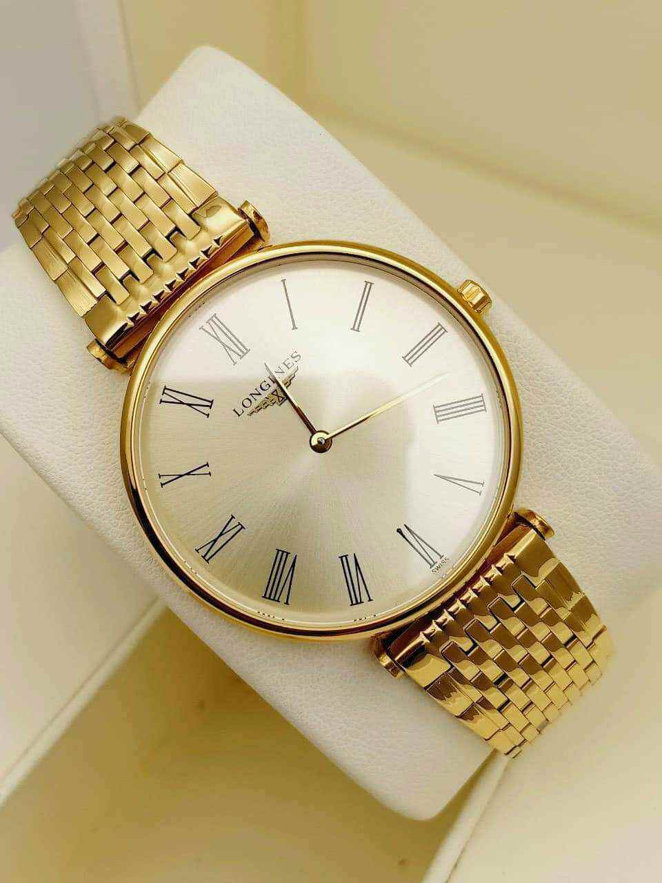 Đồng hồ nam máy Thụy chạy pin. siêu mỏng bền đẹp kính sapphire chống nước