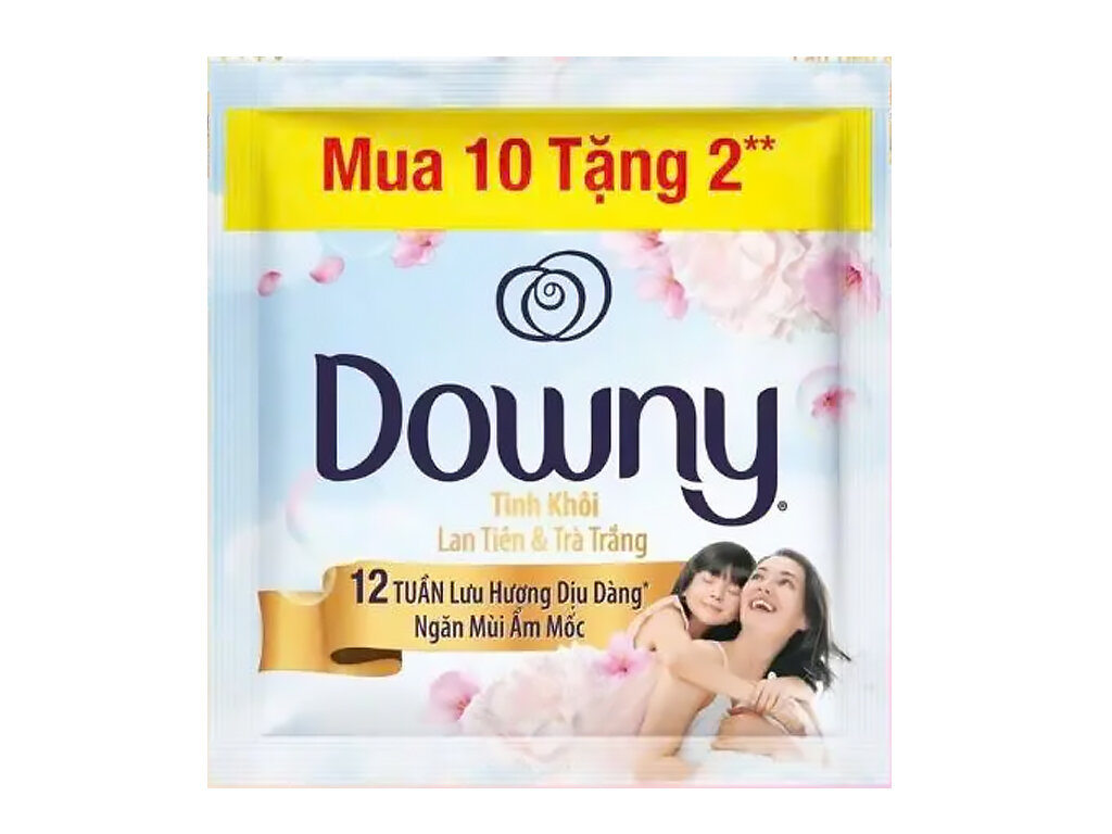 HCM Nước xả vải Downy Tinh khôi hương Lan tiên & Trà trắng dây 12 gói