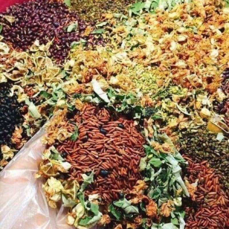 Trà Dưỡng Tâm Trà Thảo Mộc (Gạo Lứt Đông Trùng Hạ Thảo / Trà Hoa Ngũ Cốc / Trà Gạo Lứt Cân Tây / Trà Tâm Sen) - Hũ 400g
