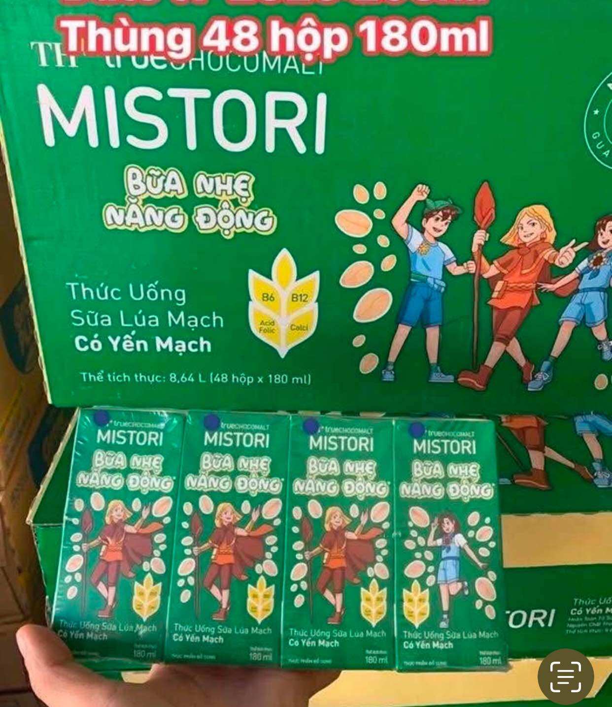  TH thức uống lúa mạch chứa Yến mạch 180ml Date 1-2026  
