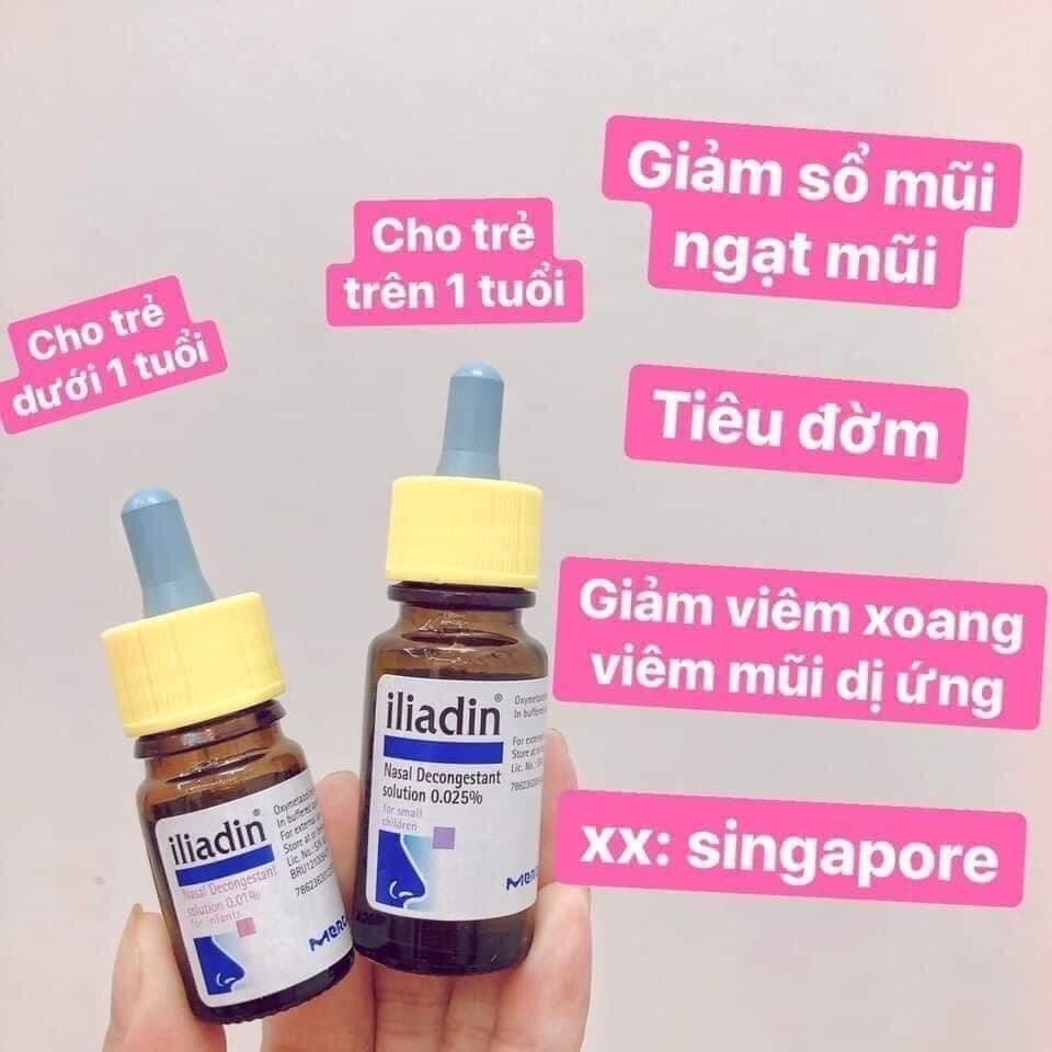 Nhỏ Mũi Iliadin 0,01% và 0,025% Cho Bé