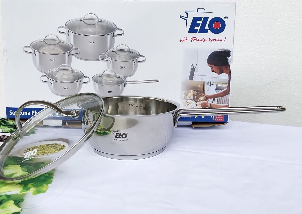 Nồi từ inox vung kính Elo Luna Plus (Quánh 16cm)