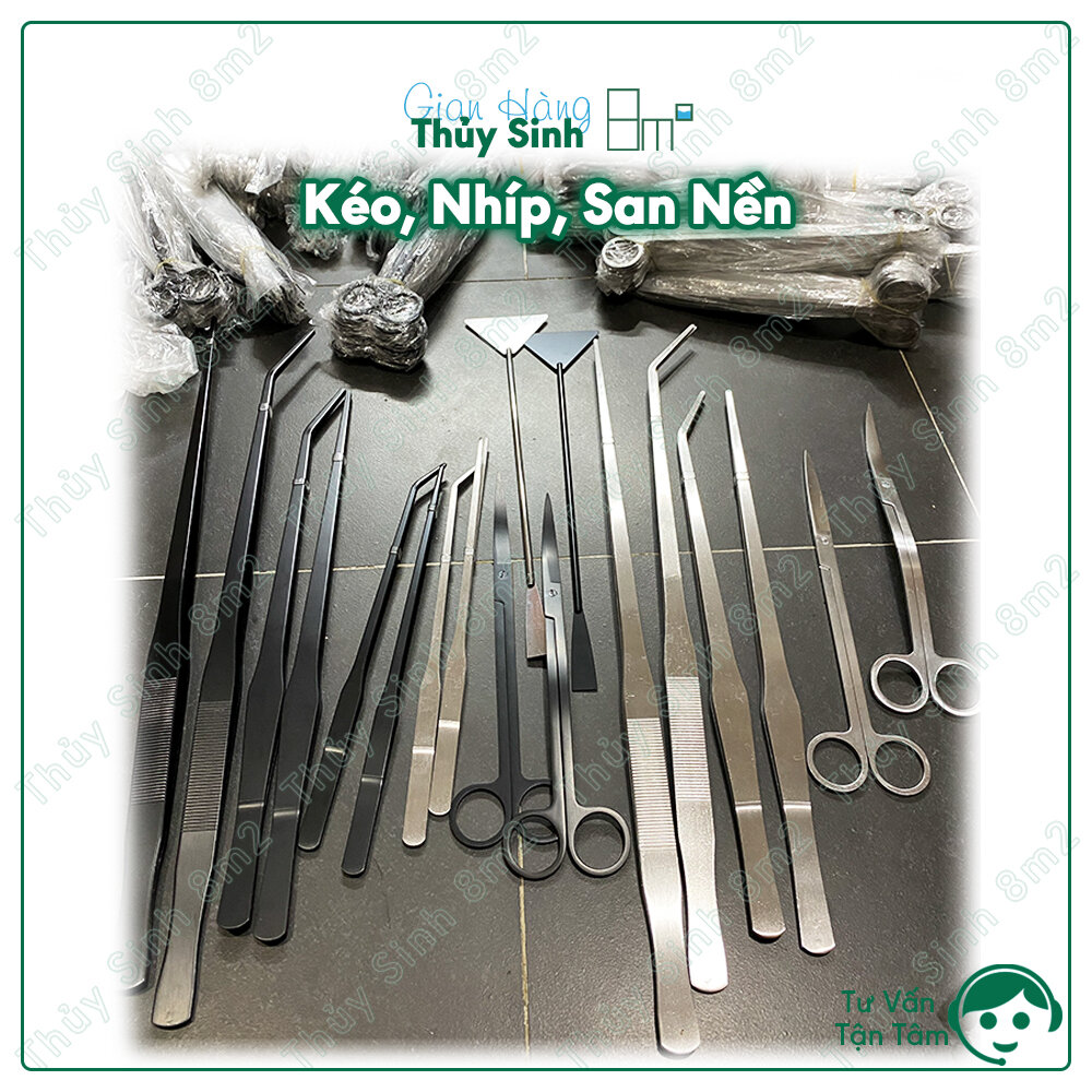 Kéo nhíp san nền, đủ kích cỡ, dụng cụ trồng cây thủy sinh - 8m2
