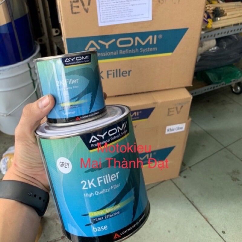 Sơn Lót 2TP Sắt - Kẽm - Dàn Chân xe Ayomi ( Sơn oto xe máy ) Đóng gói 1kg