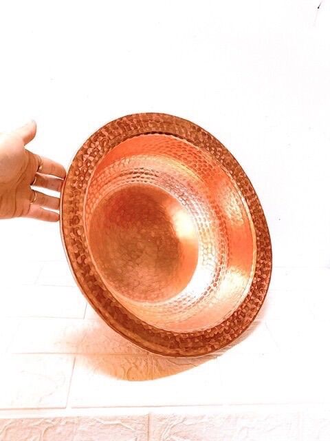 CHẬU ĐỒNG ĐỎ 36CM CHẤT LIỆU BẰNG ĐỒNG ĐỎ 💯