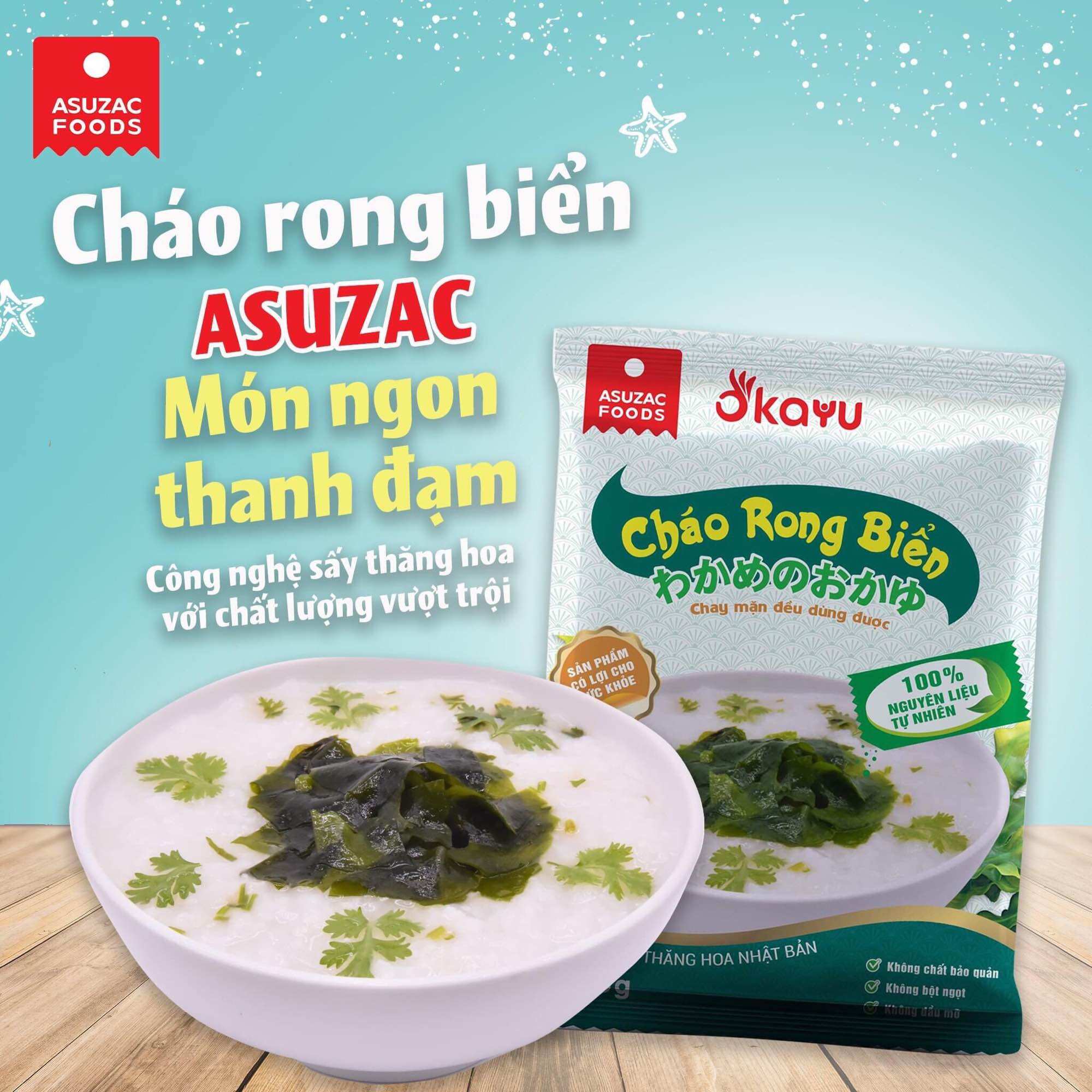 [ Combo 5 gói - 10 gói ] Cháo rong biển chay Asuzac 36g