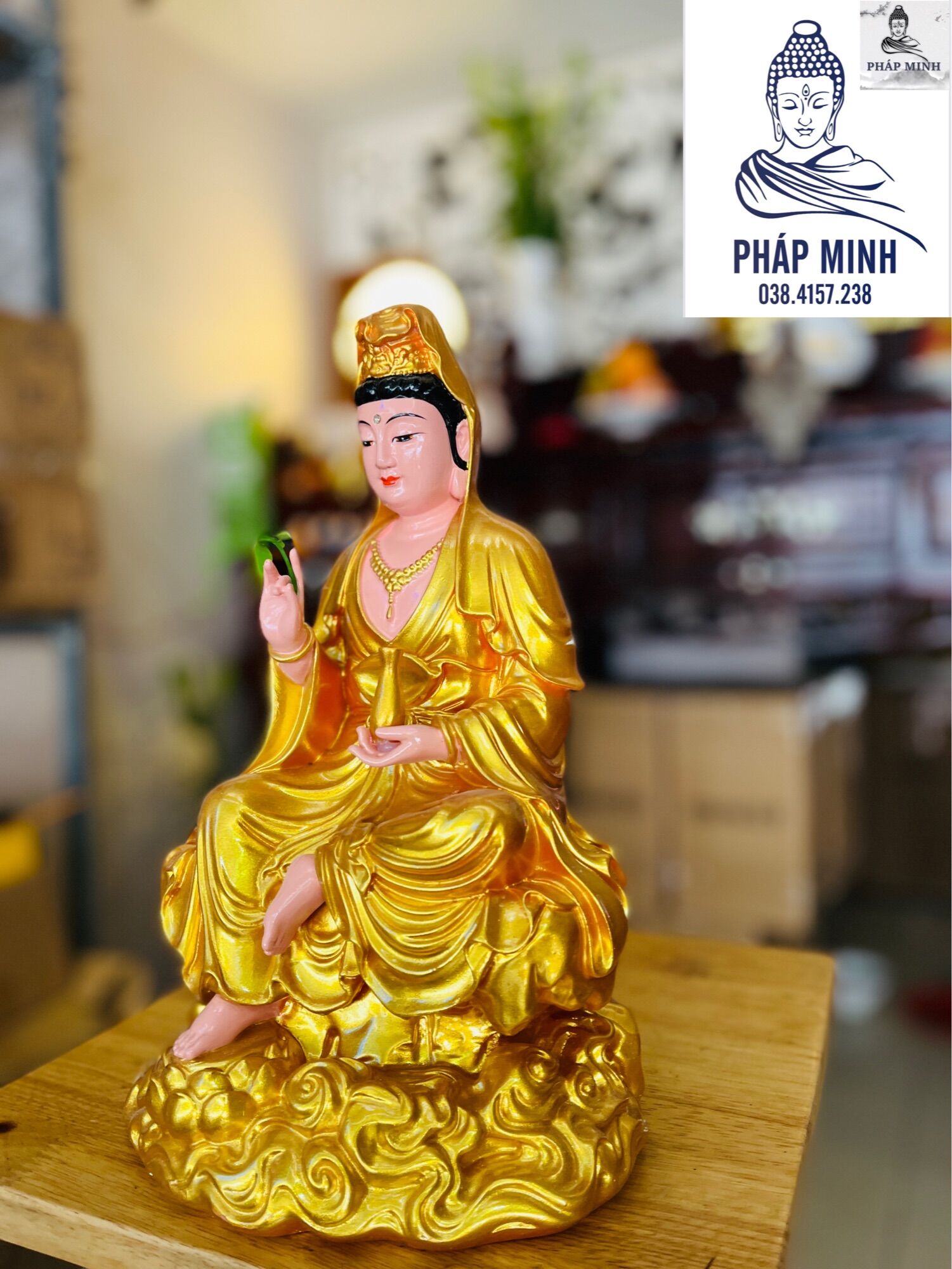 Tôn Tượng Quán Âm Tự Tại 30cm ( Composite)