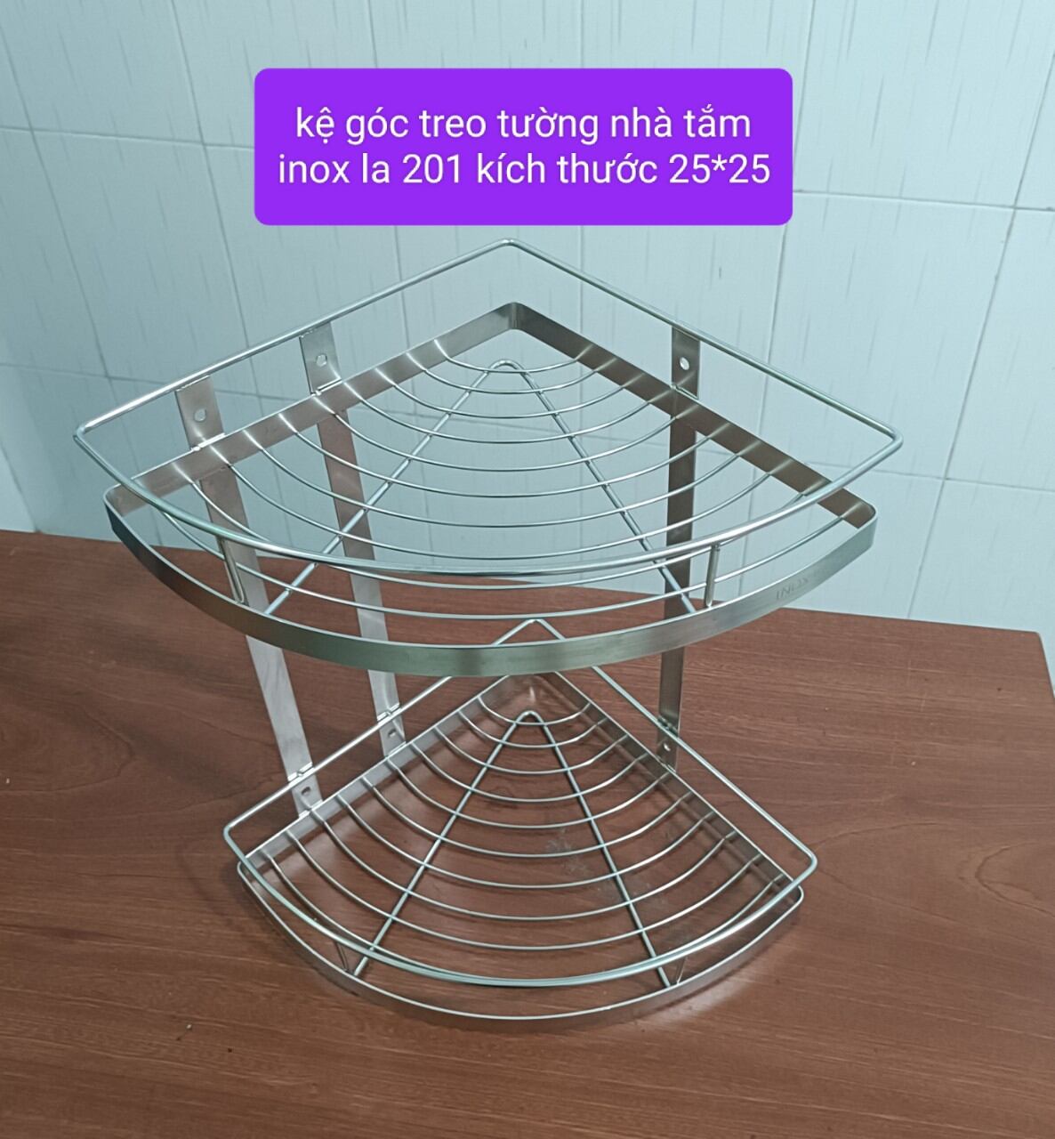 kệ góc nhà tắm inox 201