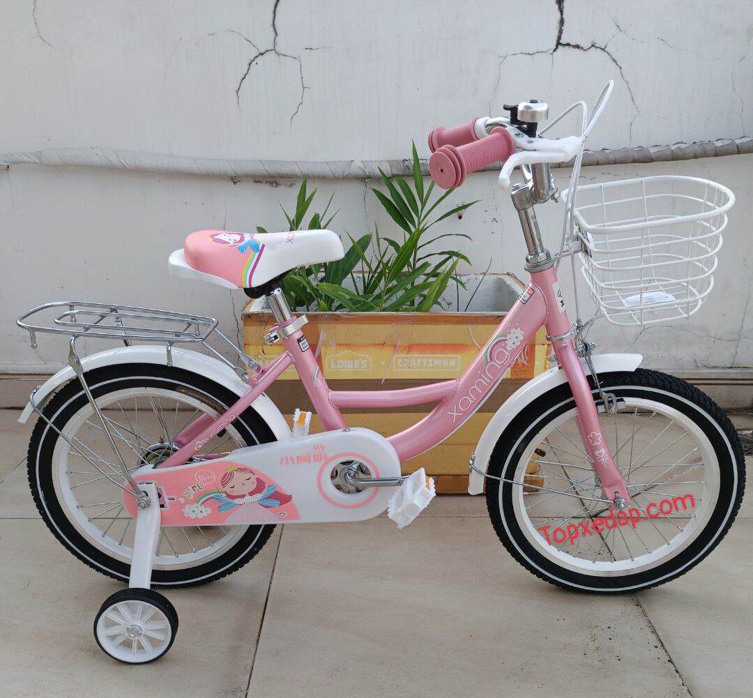 xe đạp cho bé gái từ 4-7 tuổi cỡ bánh 16inch