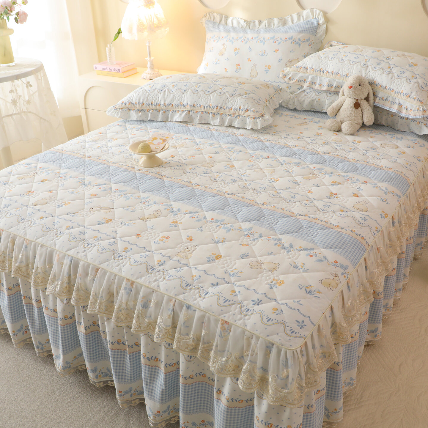 XINYANFEI | All-Season Cotton Bed Skirt Giá 509,000 Đồng*Miễn phí vận chuyển