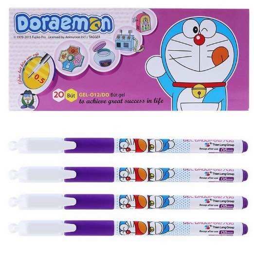 Bút Gel Nước Đoremon Mực Tím