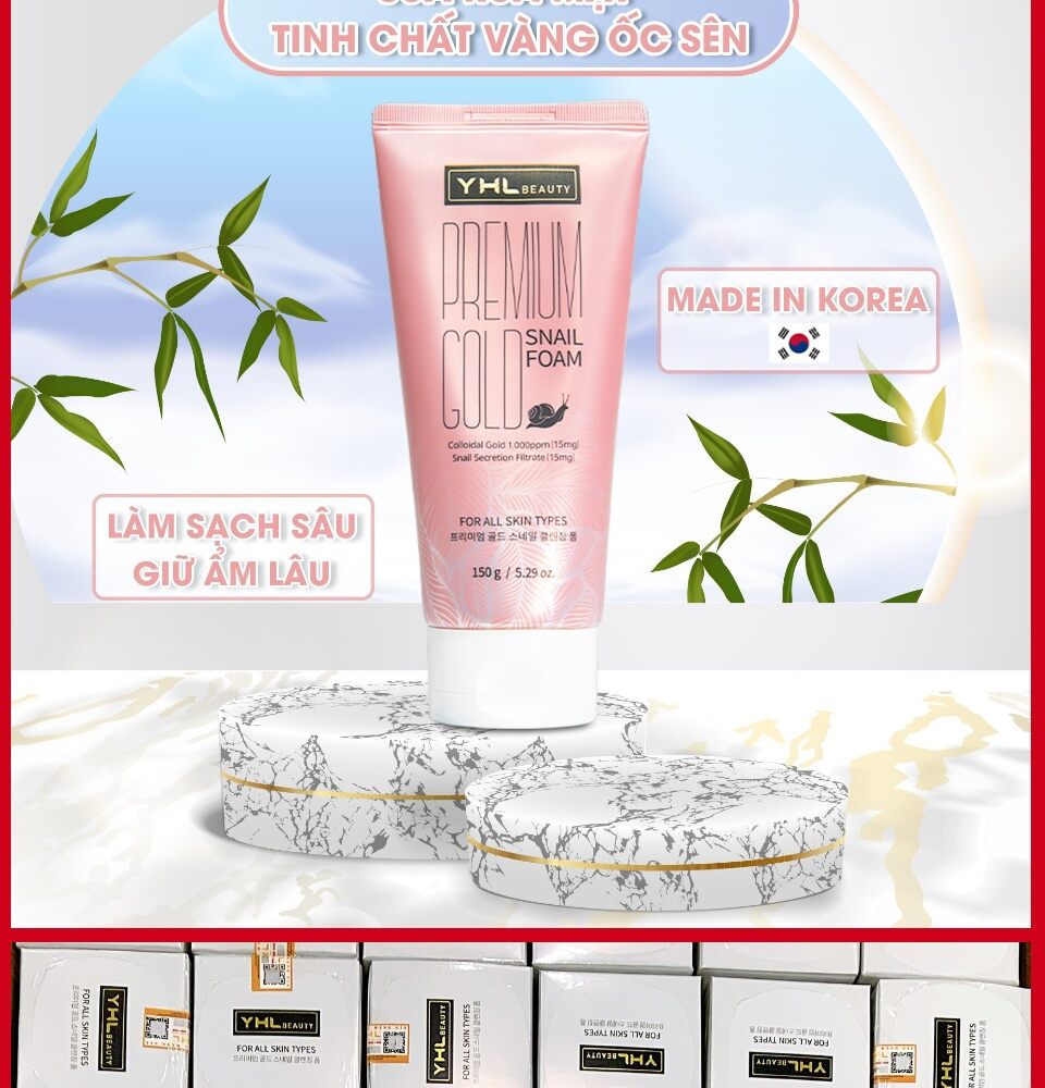 Sữa rửa mặt tinh chất vàng ốc sên YHL
