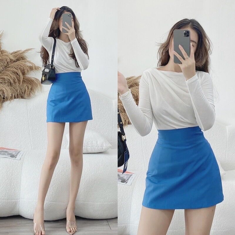 Áo nhún lệch vai hot