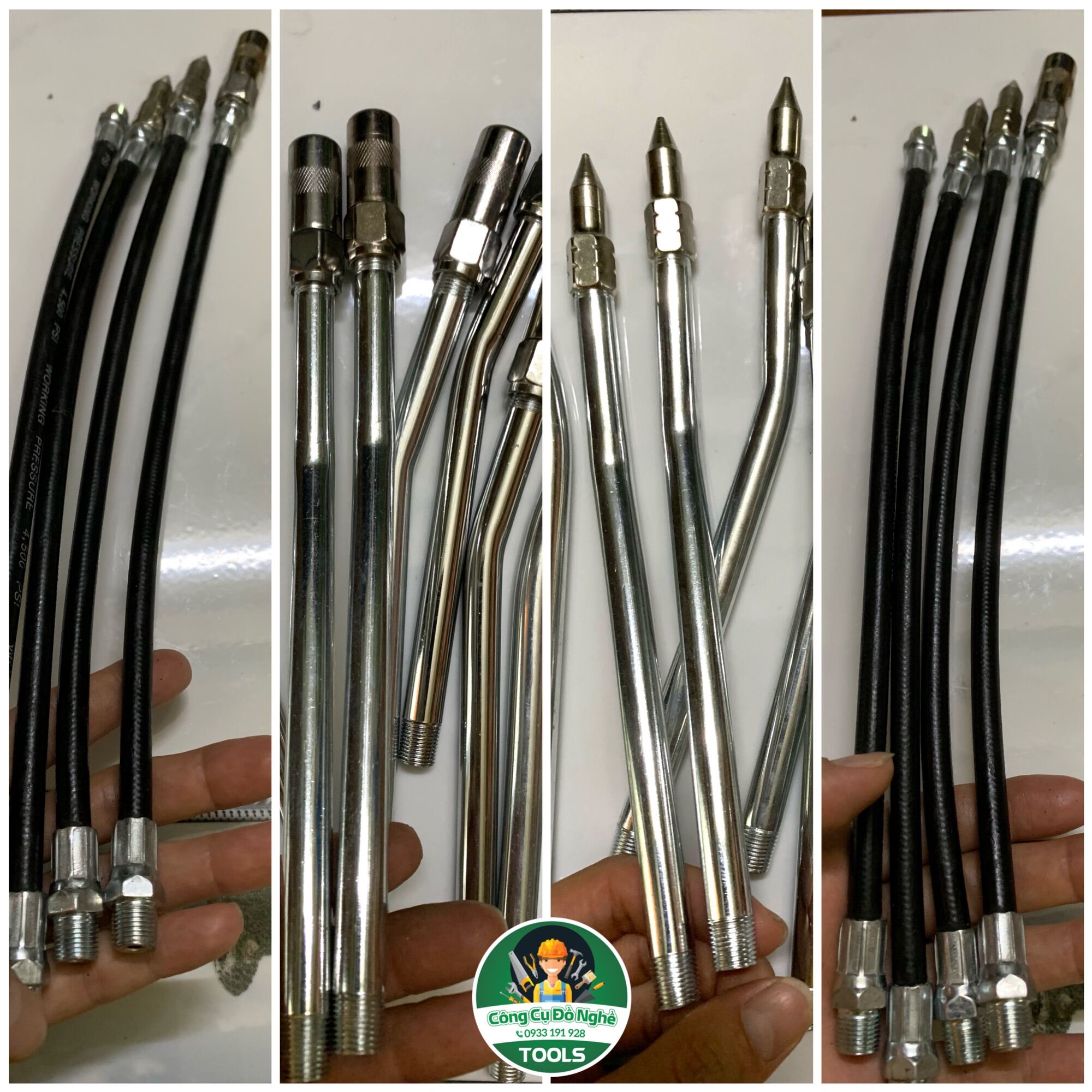 Ống sắt bơm mỡ,dây bơm mỡ bò đầu bằng và đầu nhọn