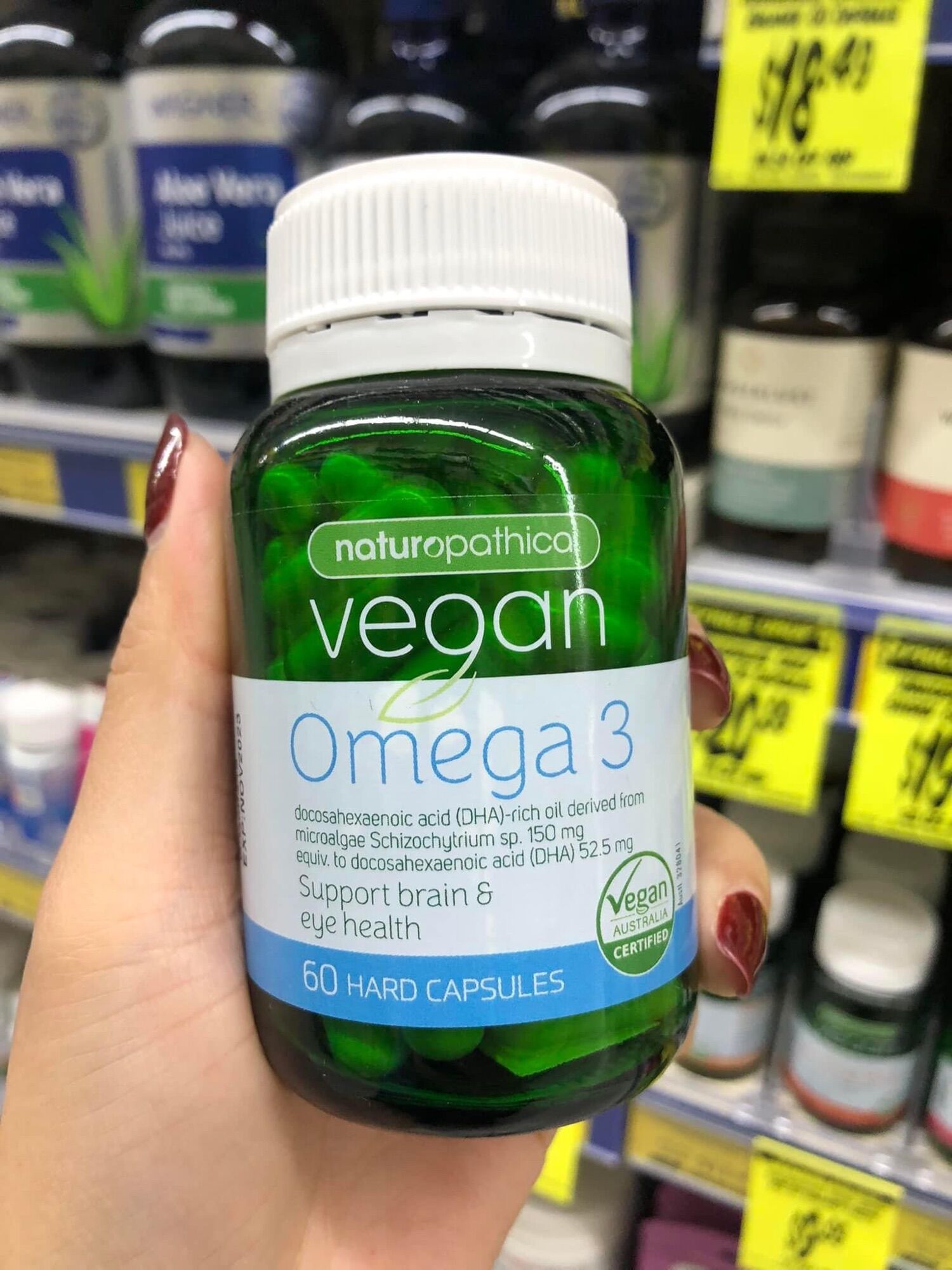 Viên Uống Naturopathica Vegan Omega 3 Thuần Chay Lọ 60 Viên