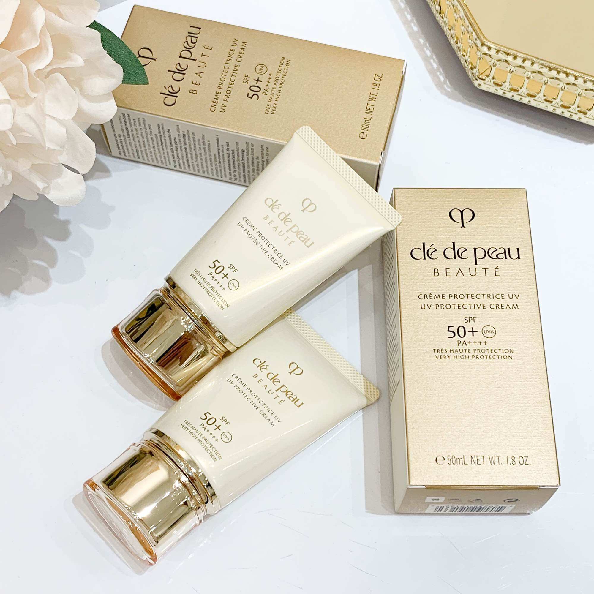Kem chống nắng cle de peau uv protective cream spf 50+