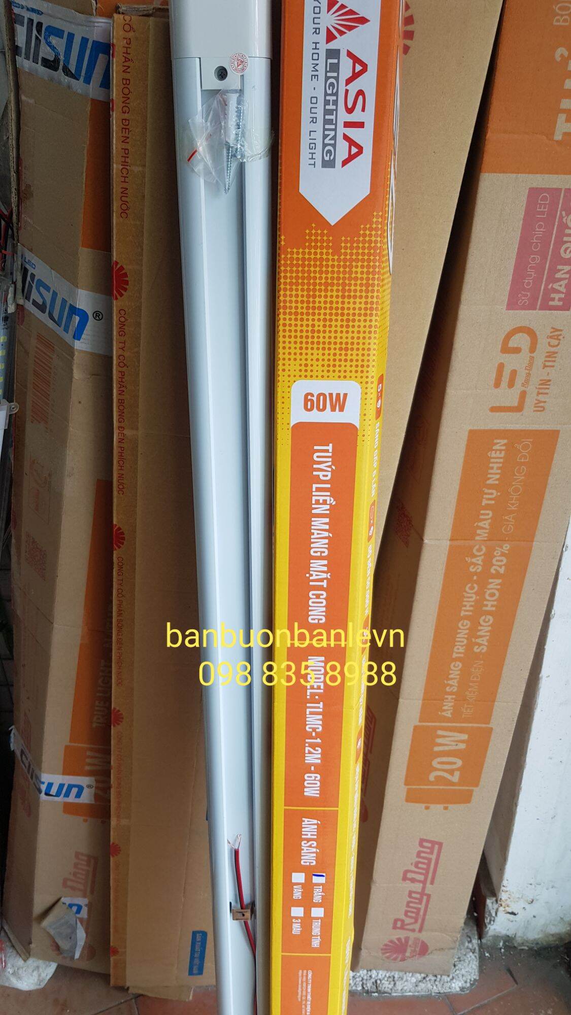 ĐÈN TUÝP LIỀN MÁNG  ĐÔI MẶT CONG 60w ASIA