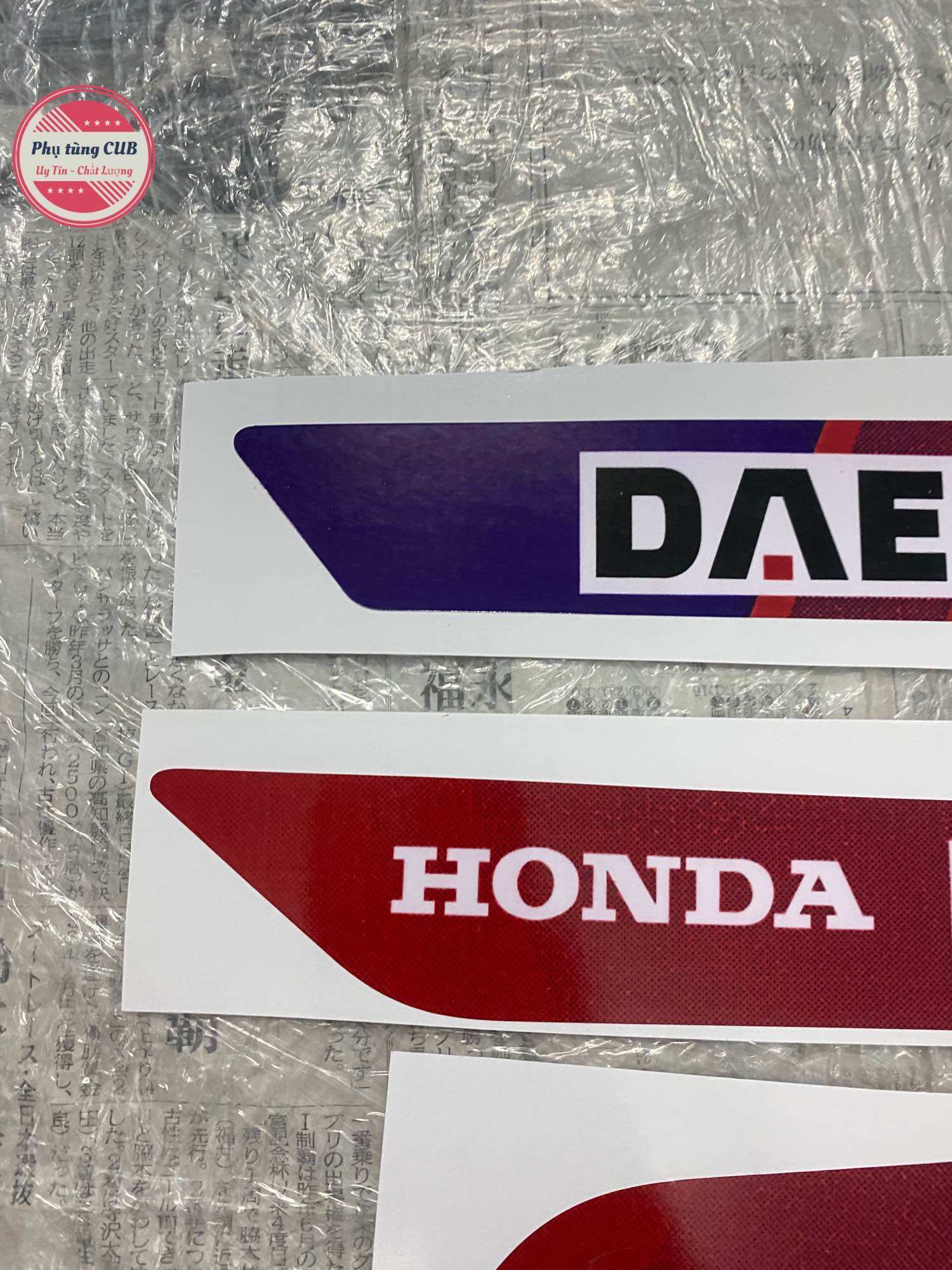 Tem xe cub DH88 kèm tem thông số