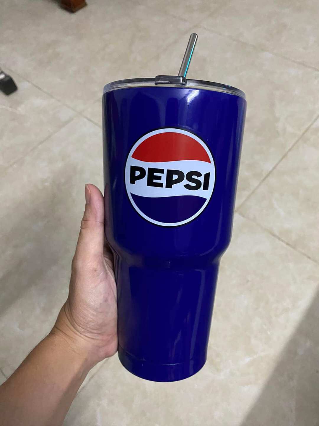 Ly giữ nhiệt Pepsi 900ml ( màu xanh) tặng kèm ống hút