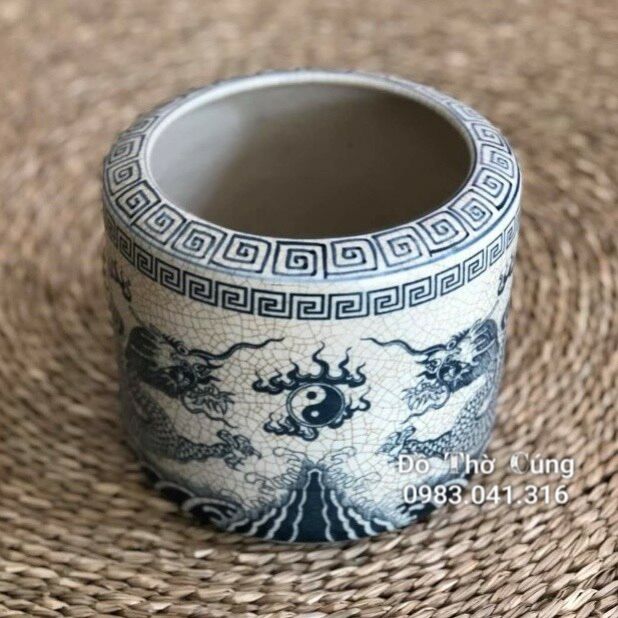 Bát hương Men Rạn đen, bát nhang men rạn cổ