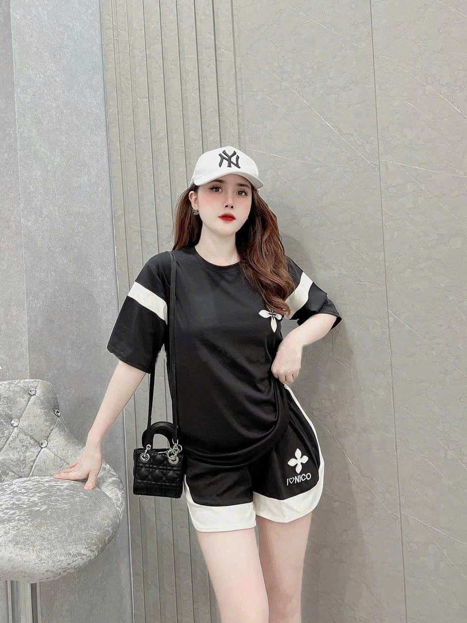 SÉT BỘ SHORT COTTON THÊU LOGO CAO CẤP