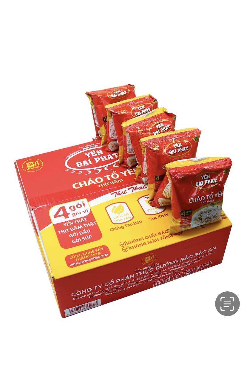 Cháo tổ yến thịt bằm thùng 30gói