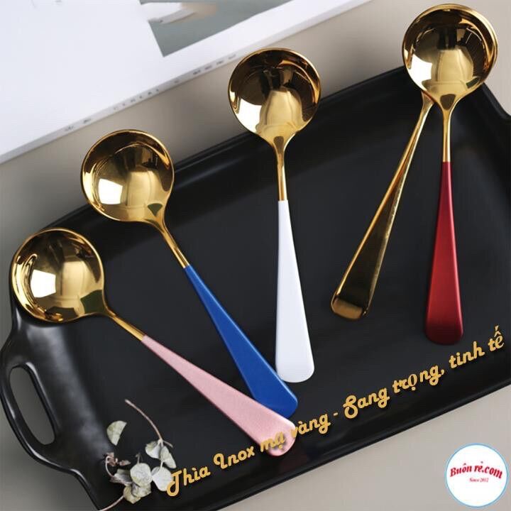 Thìa inox mạ vàng sang chảnh