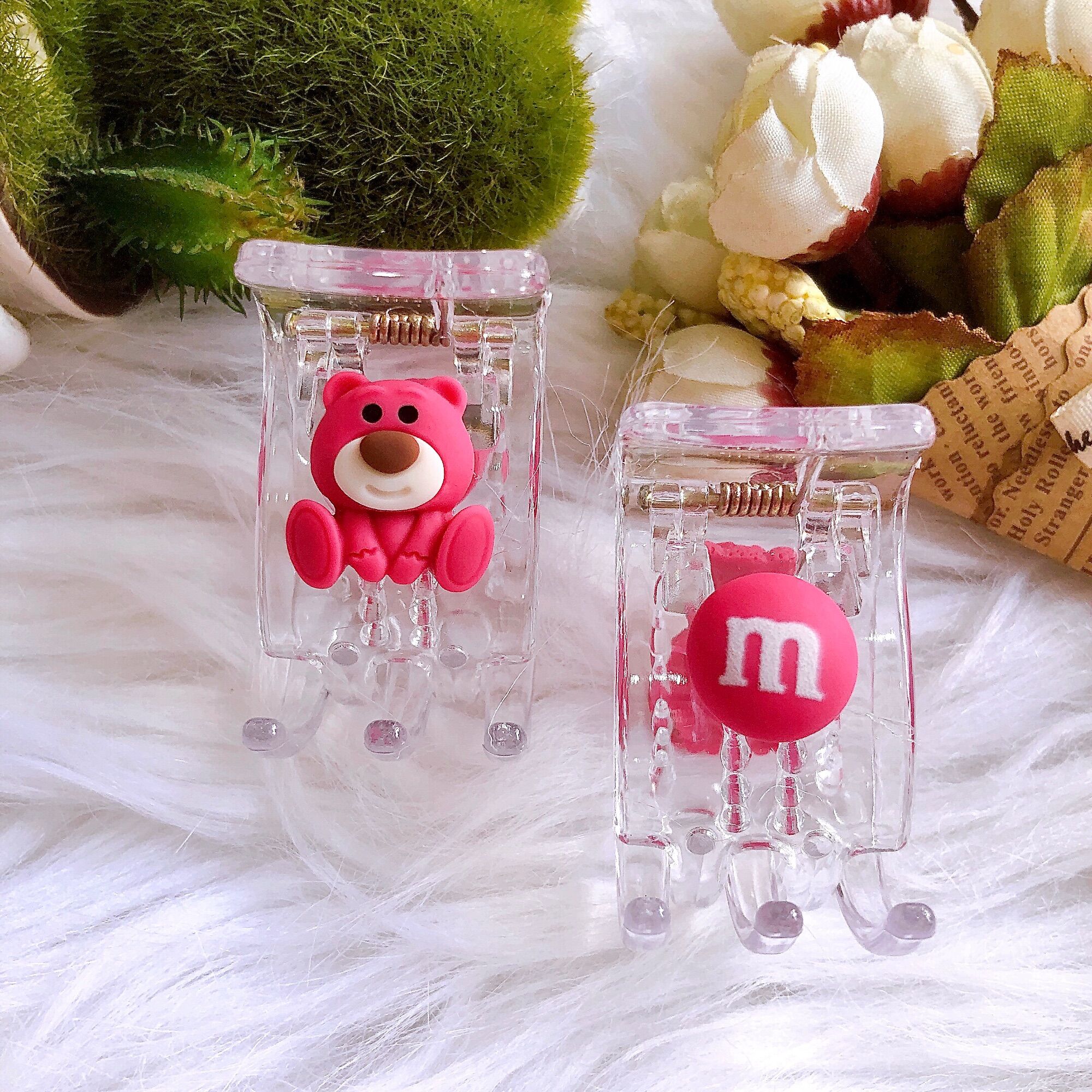 Kẹp tóc càng cua 5 răng Gấu dâu Lotso