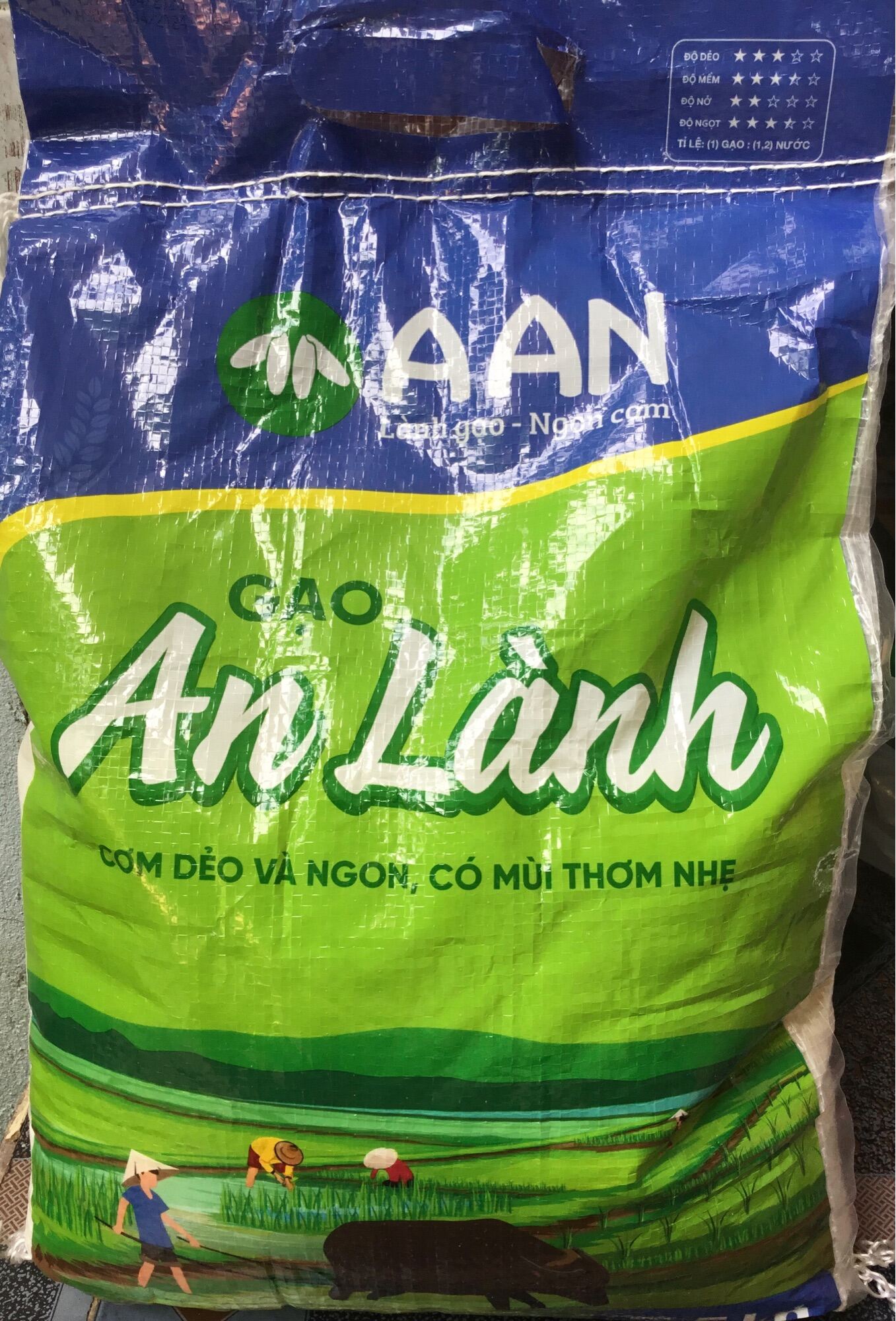 Túi 5 Kg Gạo An Lành Thương Hiệu A AN - Gạo An Lành A An Túi 5Kg