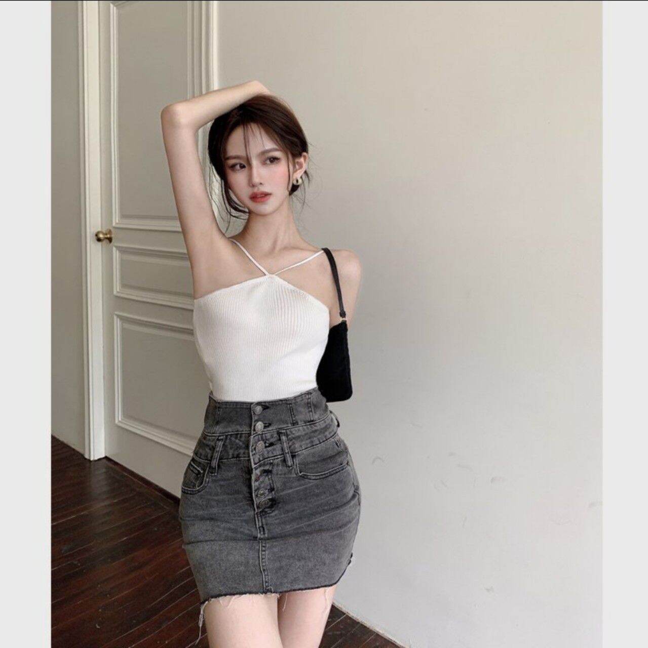 Yếm hai dây thun gân xinh lắm y1🥰🥰