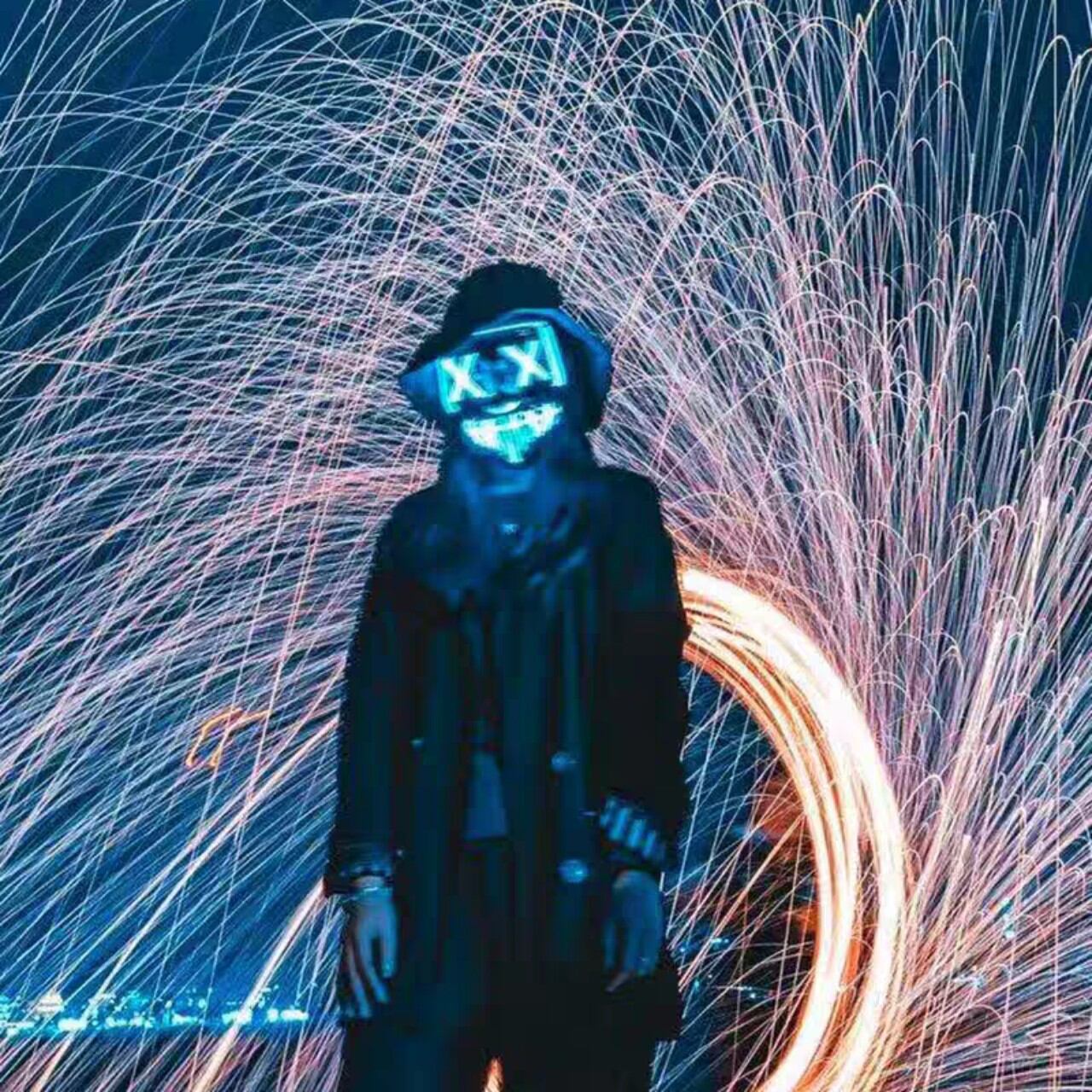 Mặt nạ hacker đèn hoá trang