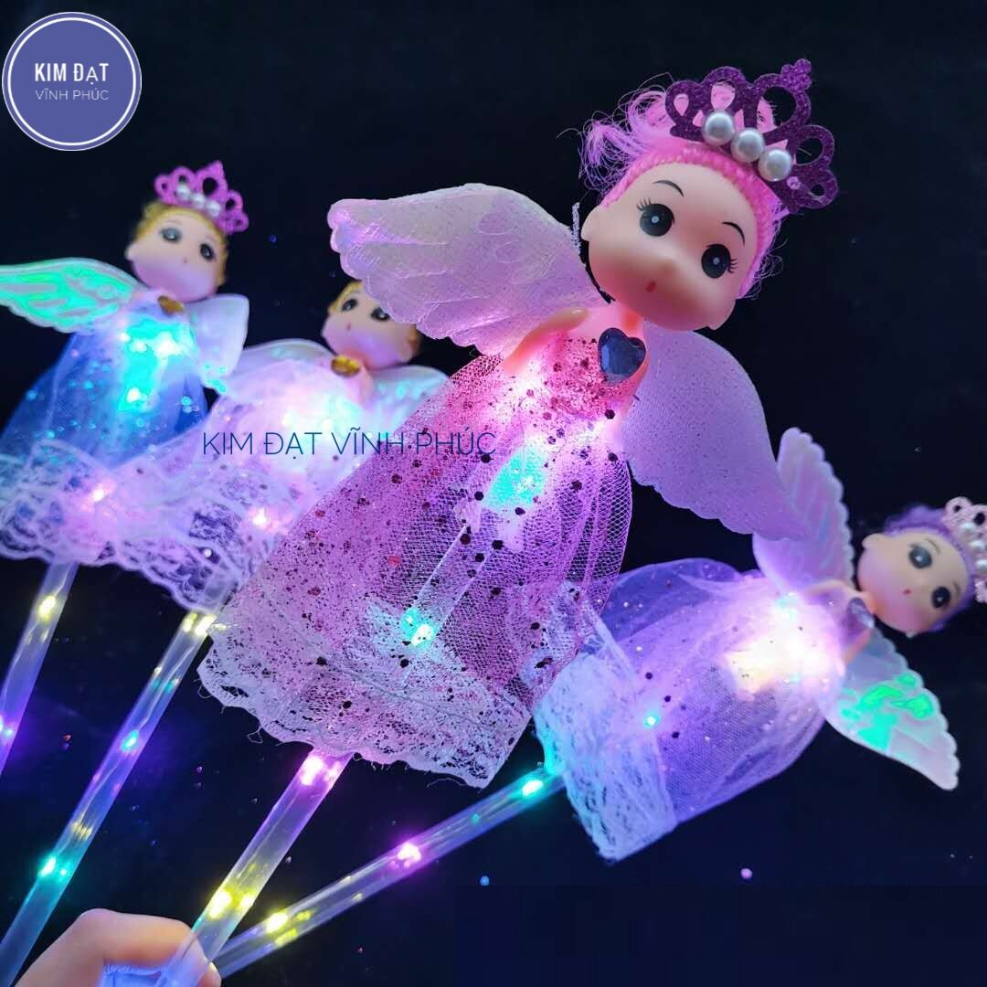 Gậy búp bê phát sáng có sẵn pin . đồ chơi Đèn lồng công chúa nhiều màu sắc