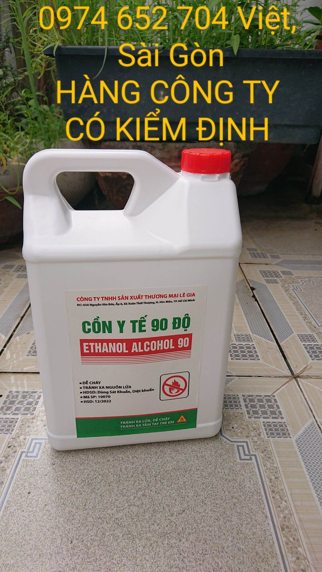 Dung dịch cồn) sát khuẩn rửa tay y tế, tặng kèm bình xịt phun sương,nồng độ Cồn :90 ( sản phẩm có kiểm định hàng năm), nồng độ Cồn :90,
